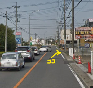 三井アウトレット入間へ車で向かう渋滞回避おすすめルートで目印になる右折ポイントを説明した画像